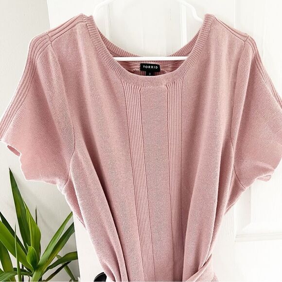 Torrid Sweater Knit Self Tie Shift Dress - Picture 4 of 9